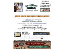 Tablet Screenshot of carvedhomesigns.com